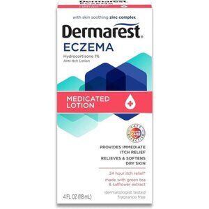 Dermarest Eczema Medicated Lotion, 4 Fl Oz (Pack Of 1) exp 10/25